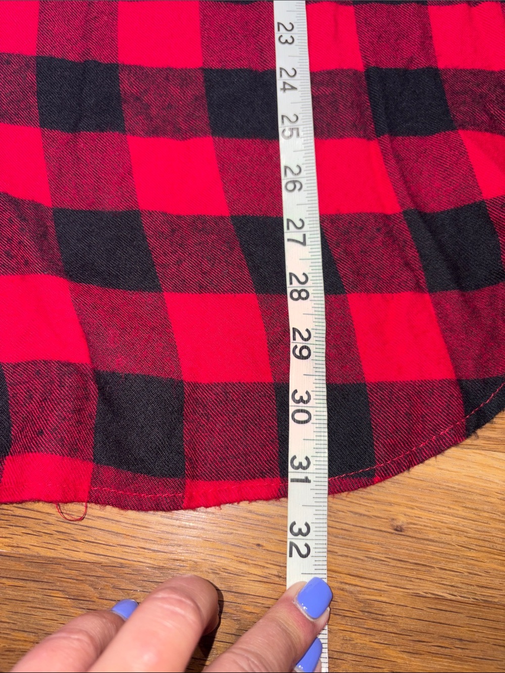 TORRID 3 red buffalo plaid Henley top - Picture 7 of 7